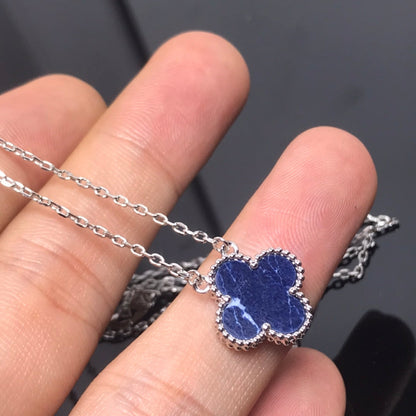 [Vera Jewelry]CLOVER PIETERSITE SILVER LONG NECKLACE