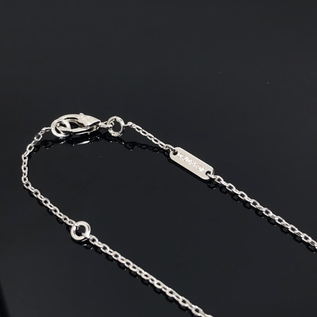[Vera Jewelry]CLOVER PIETERSITE SILVER LONG NECKLACE