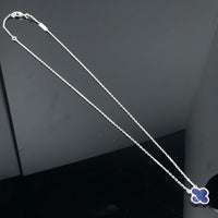 [Vera Jewelry]CLOVER PIETERSITE SILVER LONG NECKLACE