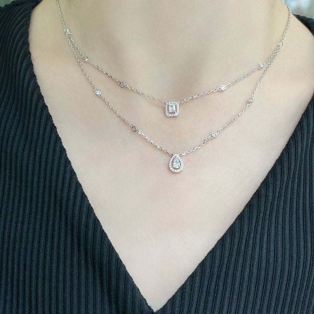 [Vera Jewelry]マイツイン 2ロウ ダイヤモンドネックレス