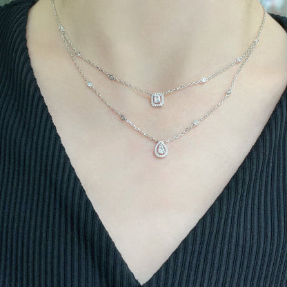 [Vera Jewelry]MY TWIN 2 ROW DIAMOND NECKLACE