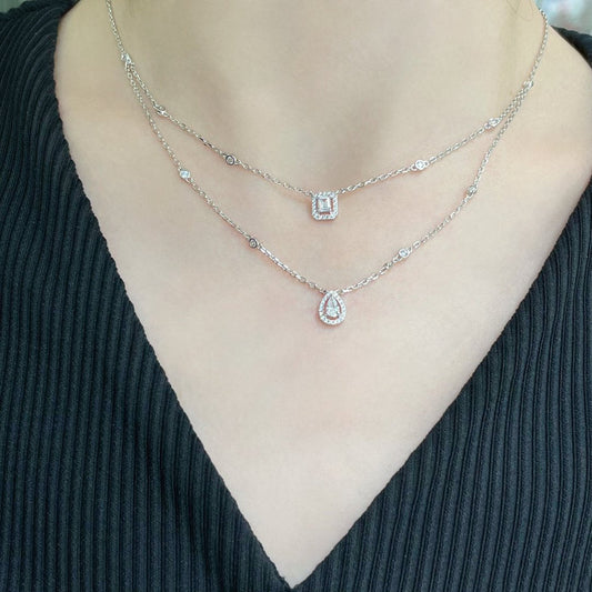 [Vera Jewelry]マイツイン 2ロウ ダイヤモンドネックレス
