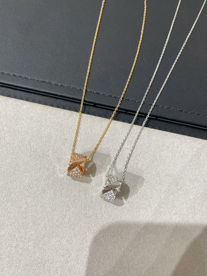 [Vera  Jewelry]LIENS EVIDENCE DIAMOND PAVED NECKLACE