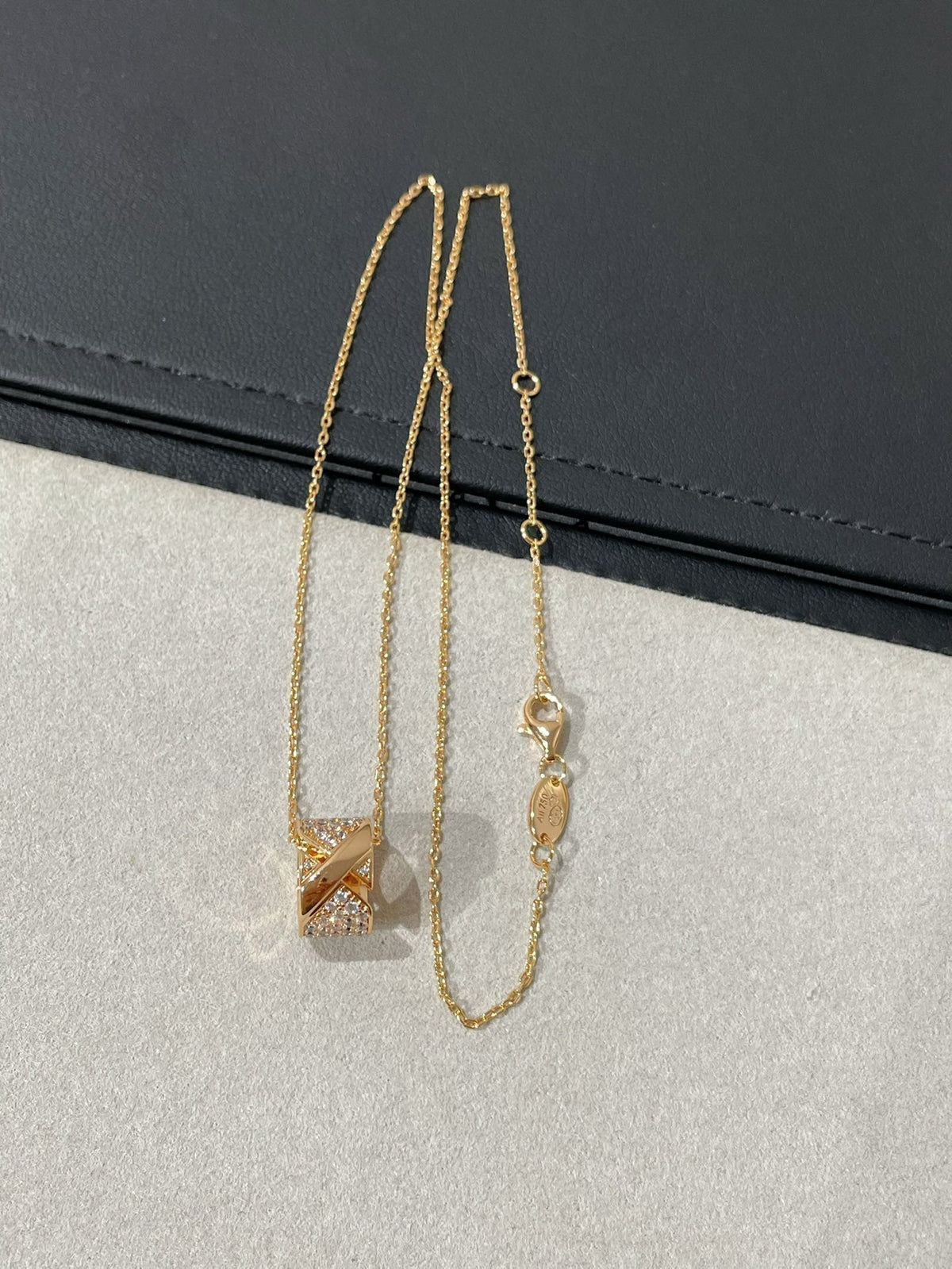 [Vera  Jewelry]LIENS EVIDENCE DIAMOND PAVED NECKLACE