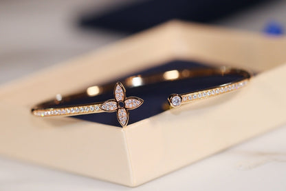 [Vera  Jewelry]IDYLLE GOLD OPEN BRACELET DIAMOND PAVED