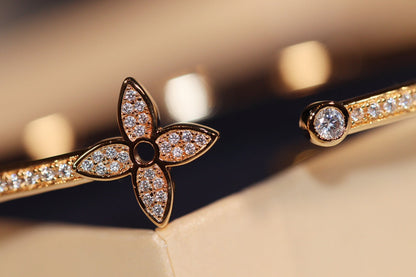 [Vera Jewelry]IDYLLE GOLD OPEN BRACELET DIAMOND PAVED