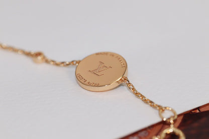 [Vera Jewelry]STAR AND SUN 4 MOTIF PINK GOLD MALACHITE BRACELET