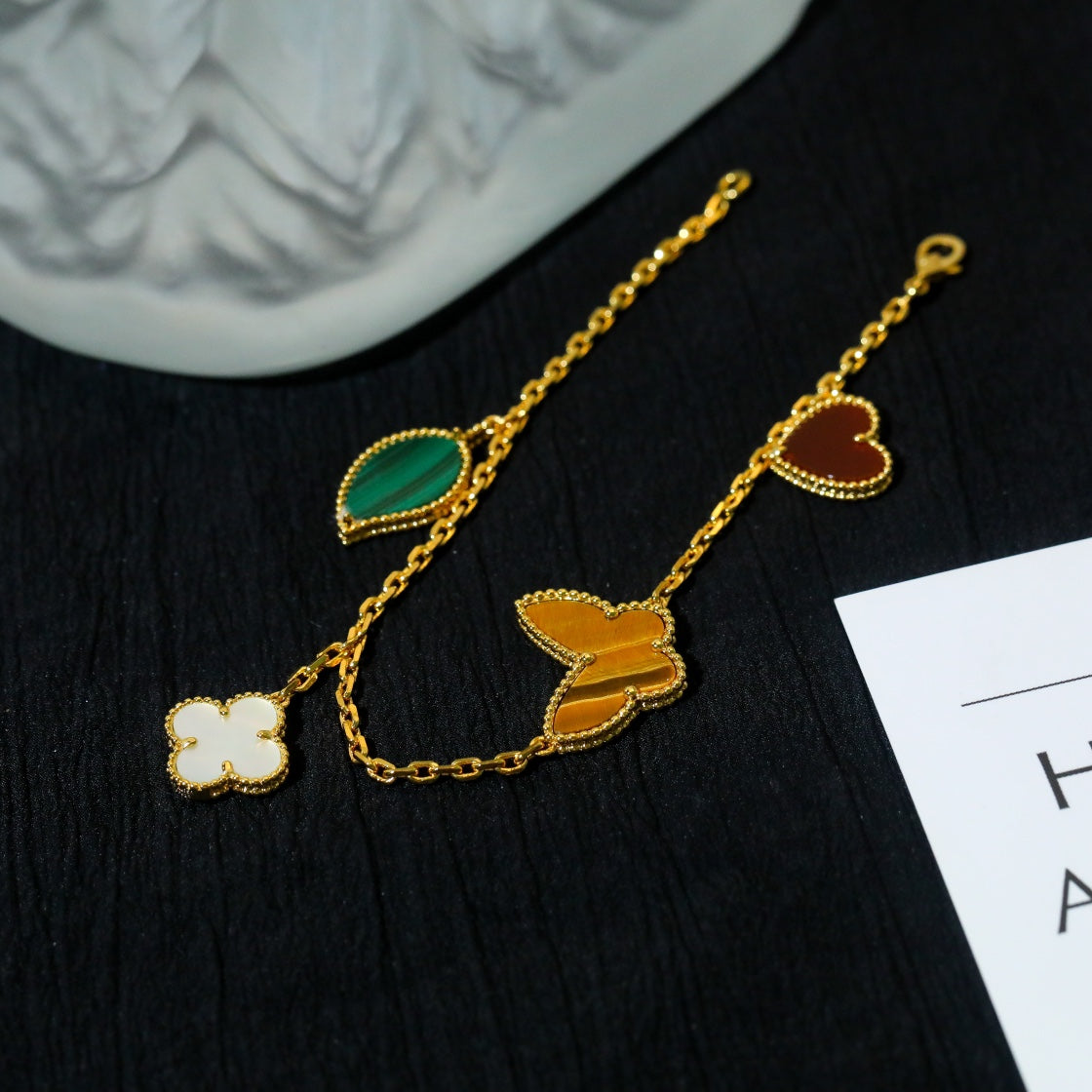 [Vera Jewelry]LUCKY SPRING 5 MOTIF GOLD BRACELET