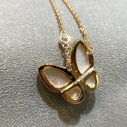 [Vera Jewelry]BUTTERFLY MOP DIAMOND NECKLACE