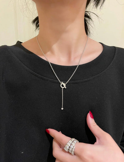 [Vera  Jewelry]FINESSE SILVER DIAMOND NECKLACE