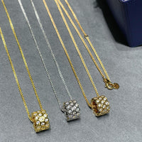 [Vera Jewelry]BEE LOVE DIAMOND PAVED 3 ROW NECKLACE