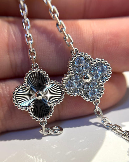 [Vera  Jewelry]LUCKY CLOVER 5-MOTIF BRACELET - LASER COLLECTION