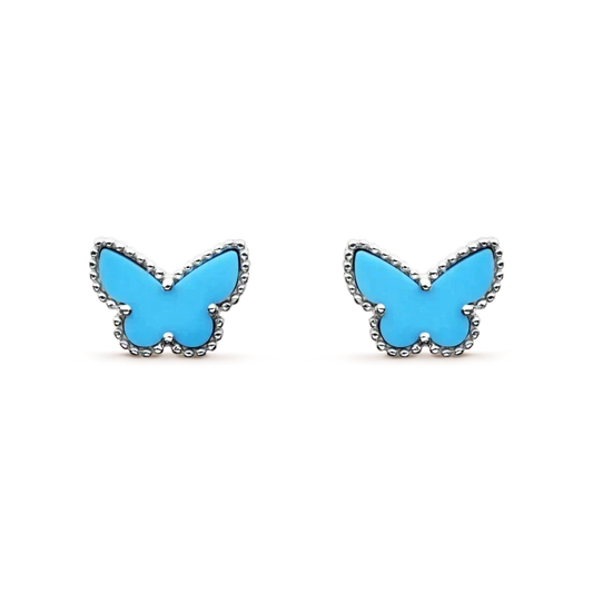 [Vera Jewelry]BUTTERFLY TURQUOISE EARRINGS SILVER