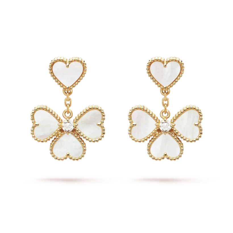 [Vera  Jewelry]CLOVER SWEET WHITE MOP EARRINGS