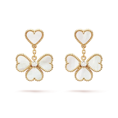 [Vera  Jewelry]CLOVER SWEET WHITE MOP EARRINGS