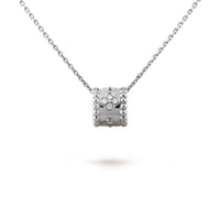 [Vera Jewelry]Perle Anhänger Silber Diamant Halskette 