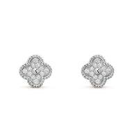 [Vera Jewelry]CLOVER MINI DIAMOND STUD EARRINGS