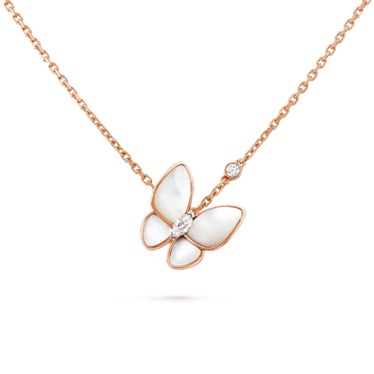 [Vera Jewelry]BUTTERFLY MOP DIAMOND NECKLACE