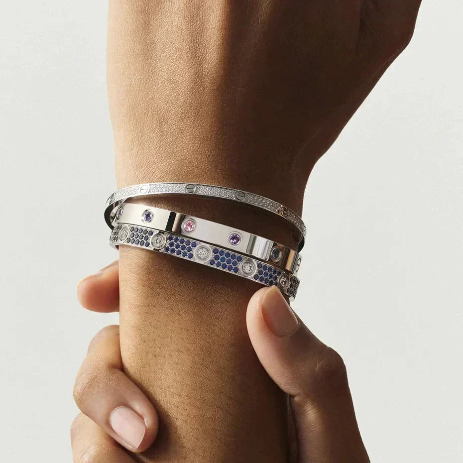 [Vera  Jewelry]Classic 6.1mm Love Bracelet 10-Diamond Multicolor