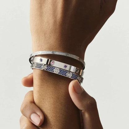 [Vera  Jewelry]Classic 6.1mm Love Bracelet 10-Diamond Multicolor