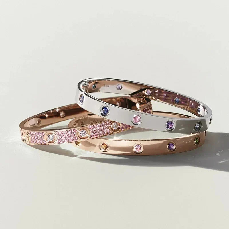 [Vera  Jewelry]Classic 6.1mm Love Bracelet 10-Diamond Multicolor