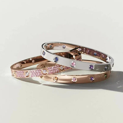 [Vera  Jewelry]Classic 6.1mm Love Bracelet 10-Diamond Multicolor