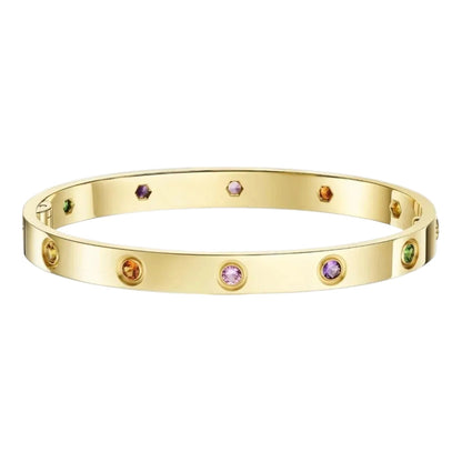 [Vera  Jewelry]Classic 6.1mm Love Bracelet 10-Diamond Multicolor