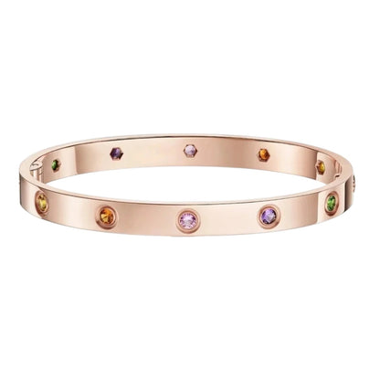 [Vera  Jewelry]Classic 6.1mm Love Bracelet 10-Diamond Multicolor