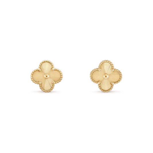 [Vera  Jewelry]CLOVER MINI 9.5MM LASER EARRINGS
