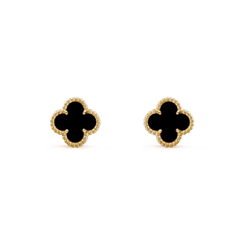 [Vera  Jewelry]CLOVER MINI 9.5MM BLACK MOP EARRINGS
