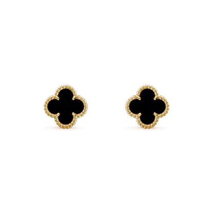 [Vera  Jewelry]CLOVER MINI 9.5MM BLACK MOP EARRINGS