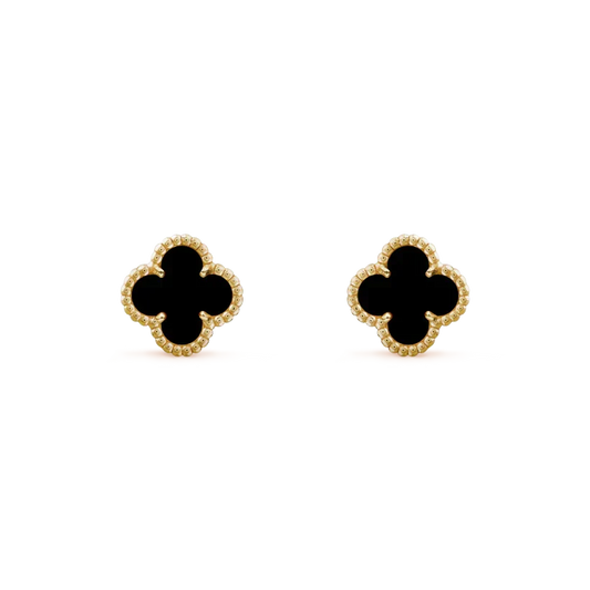 [Vera Jewelry]クローバー ミニ 9.5MM ブラックマザーオブパール ピアス