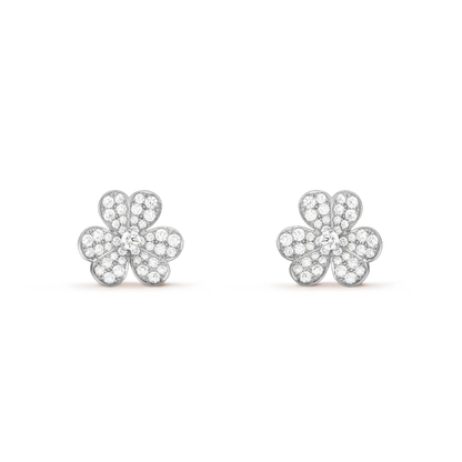 [Vera  Jewelry]CLOVER COMOS DIAMOND EARRINGS SILVER