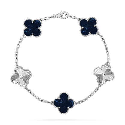 [Vera  Jewelry]LUCKY CLOVER 5-MOTIF BRACELET - PIETERSITE COLLECTION