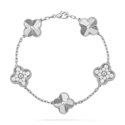 [Vera  Jewelry]LUCKY CLOVER 5-MOTIF BRACELET - LASER COLLECTION