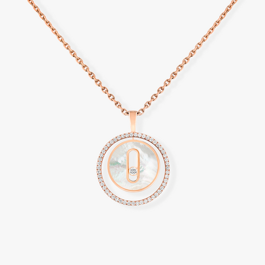 [Vera Jewelry]ラッキー ムーブ ダイヤモンド マザーオブパール ピンクゴールド ダイヤモンド ネックレス