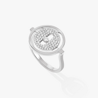 [Vera Jewelry]LUCKY MOVE PAVED SILVER DIAMOND RING