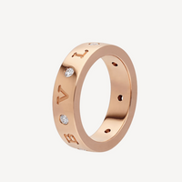 [Vera Jewelry]ZERO 1 ESSENTIAL PINK GOLD BAND WITH DIAMONDS RING