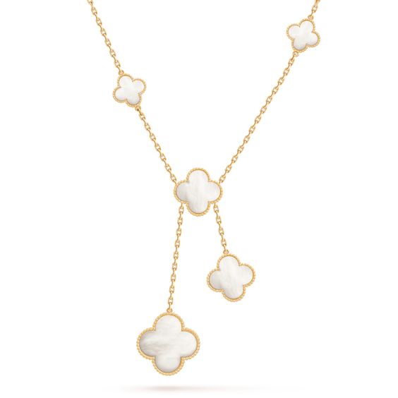 [Vera Jewelry]CLOVER MOTHER OF PEARL NECKLACE 6 MOTIF