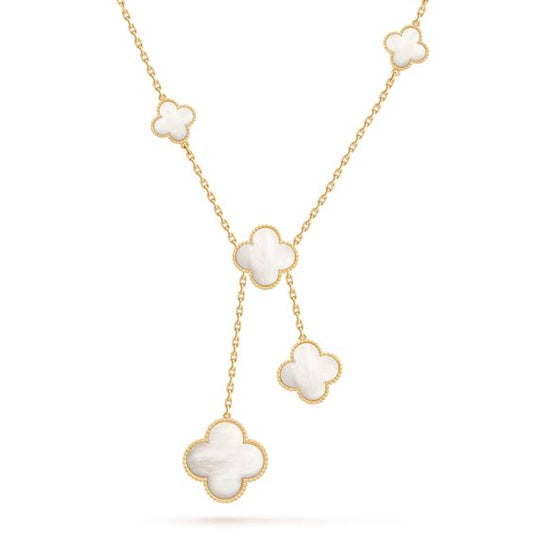 [Vera Jewelry]CLOVER MOTHER OF PEARL NECKLACE 6 MOTIF