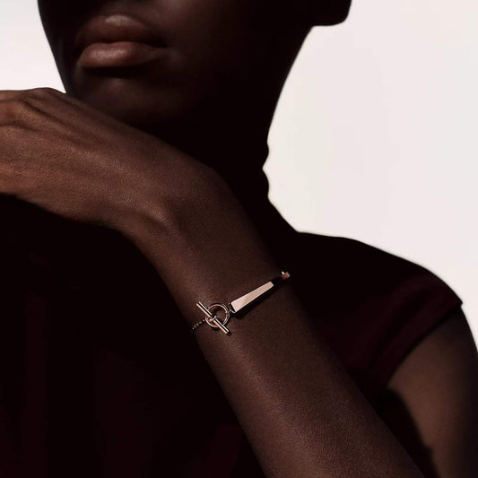 [Vera  Jewelry]CLOU DE FORGE BRACELET WITH SQUARE CONE STUDS