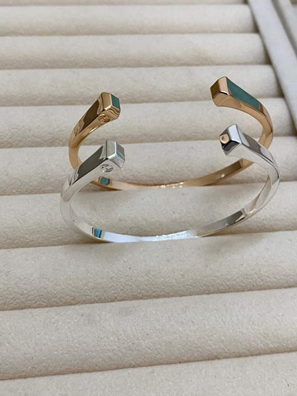 [Vera  Jewelry]CLOU DE FORGE SQUARE CONE STUDS OPEN CUFF ONE SIZE