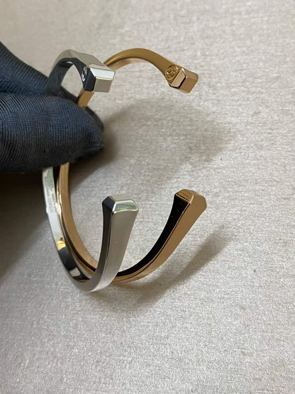 [Vera  Jewelry]CLOU DE FORGE SQUARE CONE STUDS OPEN CUFF ONE SIZE