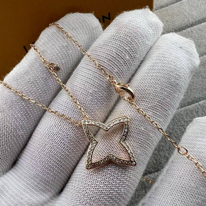 [Vera  Jewelry]FOUR-LEAF CLOVER OPENWORK NECKLACE
