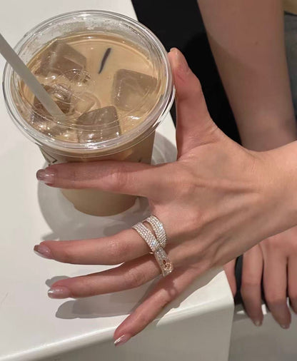 [Vera  Jewelry]Vera  Jewelry STYLE FULL CIRCLE DOUBLE DIAMOND RING