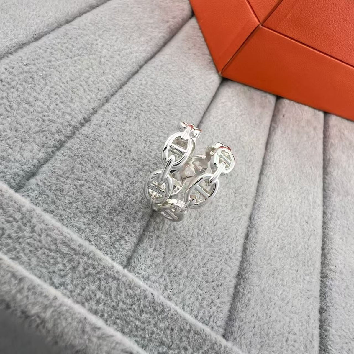[Vera  Jewelry]GLOSSY FINISH SQUARE COMBINATION DOUBLE-LAYER PIG NOSE RING