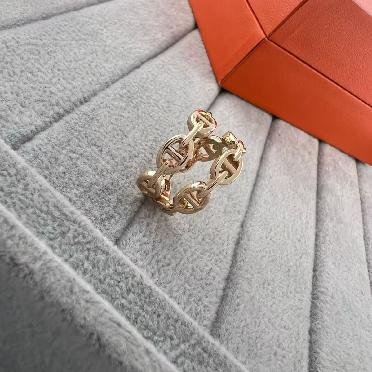 [Vera  Jewelry]GLOSSY FINISH SQUARE COMBINATION DOUBLE-LAYER PIG NOSE RING