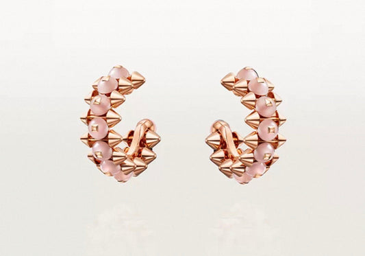 [Vera  Jewelry]CLASH COLLECTION AGATE CHALCEDONY STUD EARRINGS