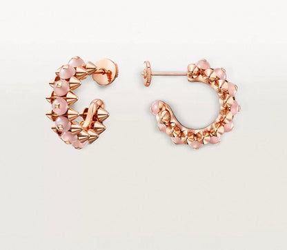 [Vera  Jewelry]CLASH COLLECTION AGATE CHALCEDONY STUD EARRINGS