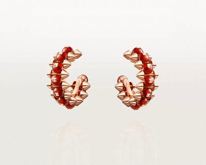 [Vera  Jewelry]CLASH COLLECTION AGATE CHALCEDONY STUD EARRINGS